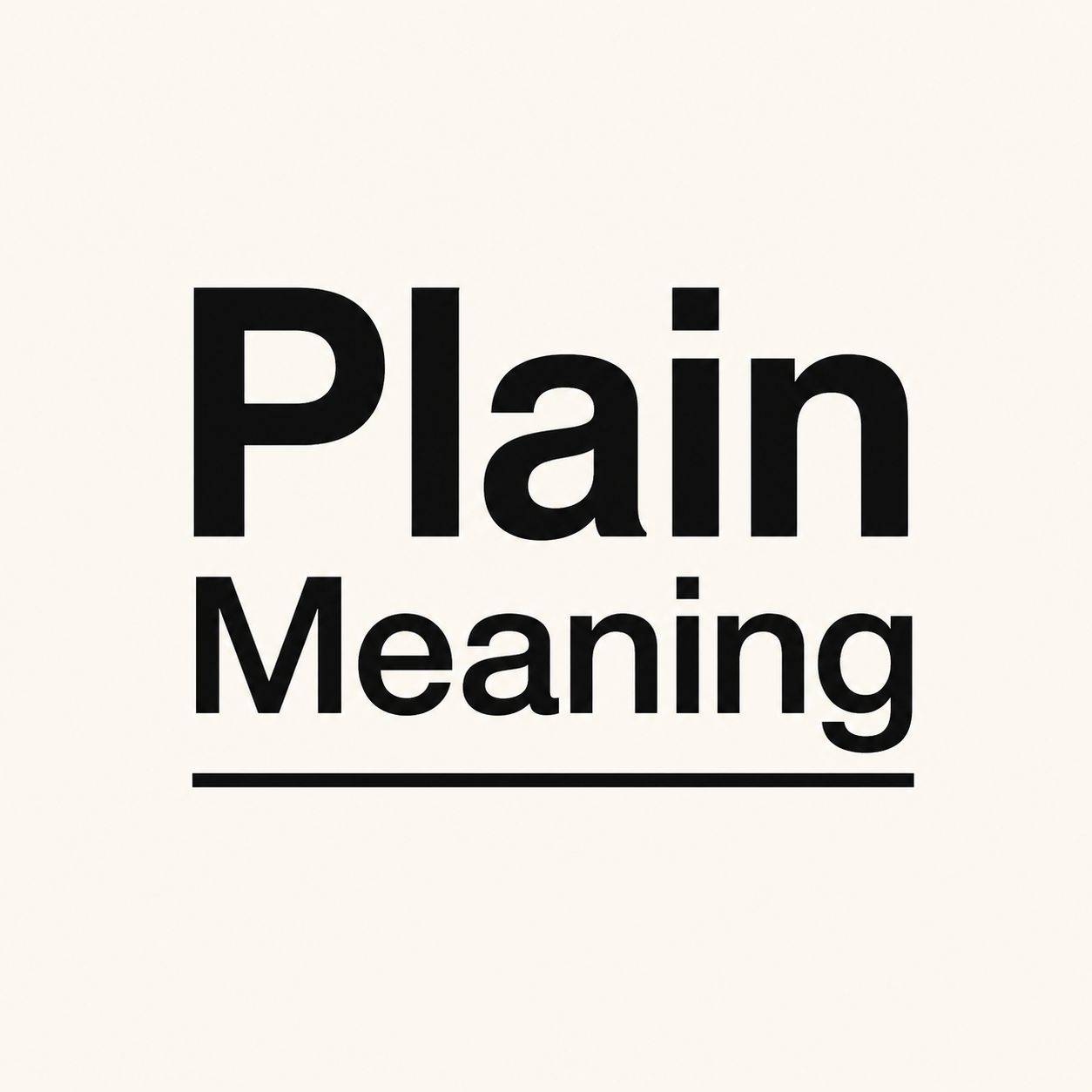 Plain Meaning Logo